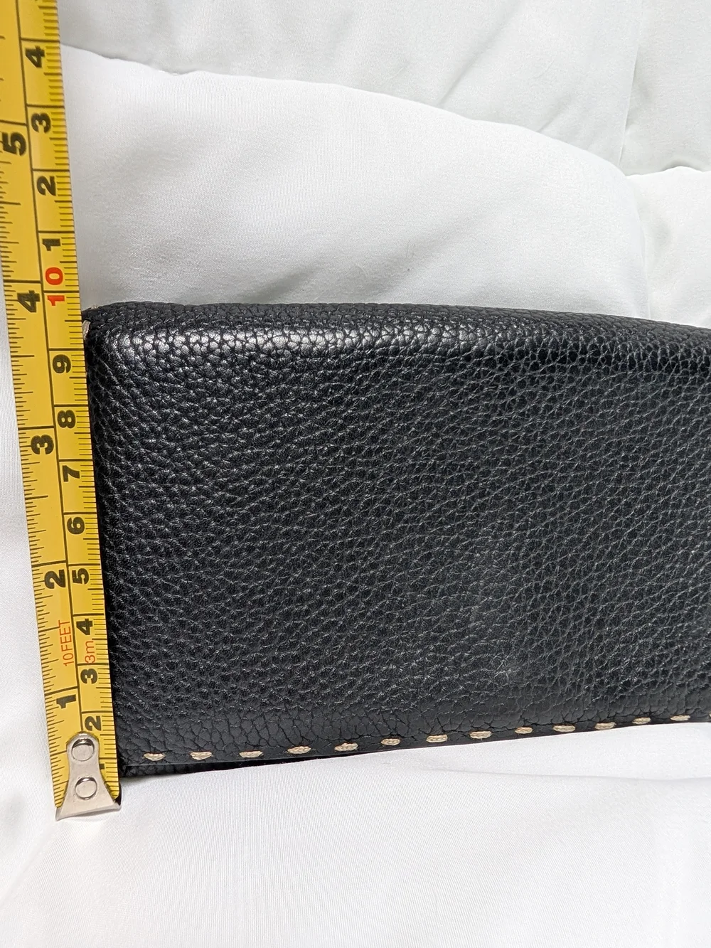 FENDI VINTAGE SELLERIA CONTINENTAL BLACK LEATHER WALLET
